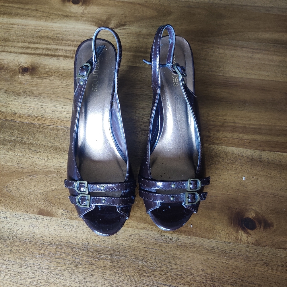 Maurices Dark Brown Strappy Heels